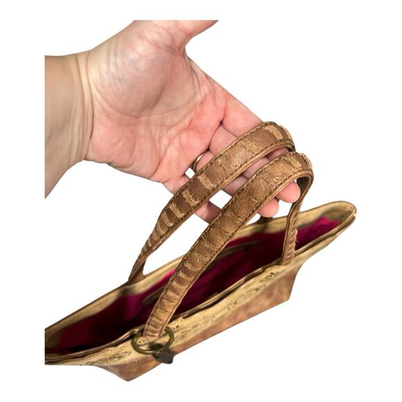 Catchfly Mandala Filigree Concealed Carry Handbag Shoulder Tote Boho Tassel Tan - Picture 6 of 16